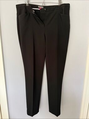 Vince Camuto Black Straight-Leg Trousers
